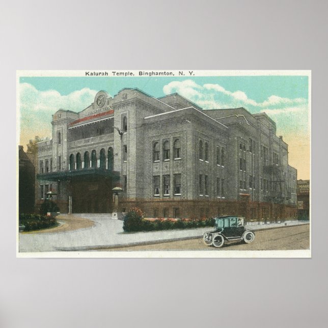 Kalurahtemplets yttre vy poster (Framsidan)