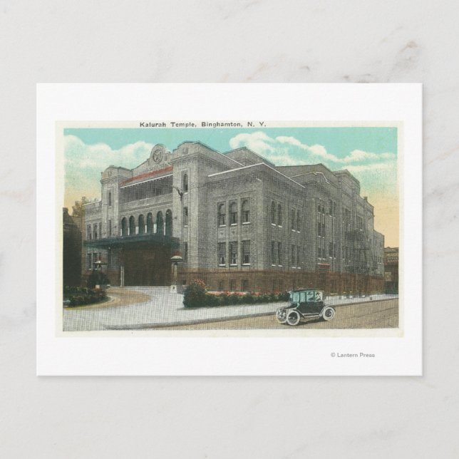 Kalurahtemplets yttre vy vykort (Framsida)