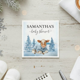 Kalv Jul Vinter Gård Pappersservett