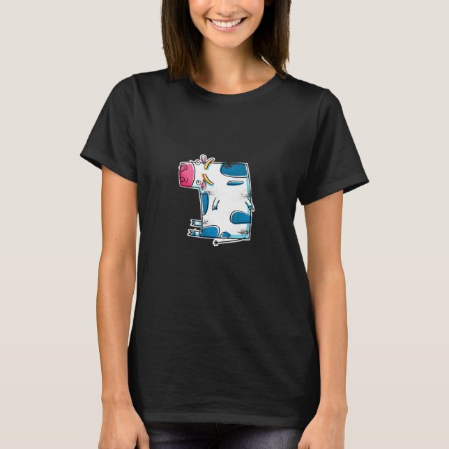 Kalv Ko Boskap Kor Kreatur T Shirt (Framsida)