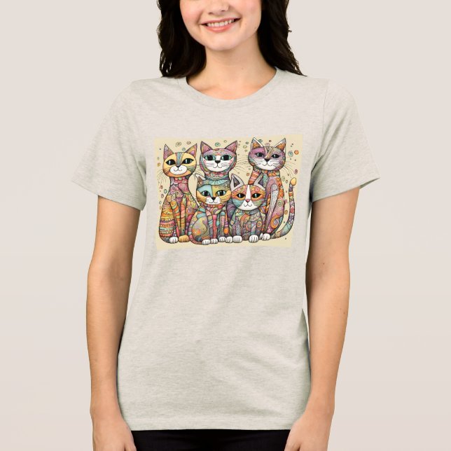 kalvande katter t shirt (Framsida)
