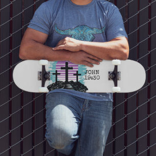 Kalvarie Golgata det är fullbordat Modern kristen Mini Skateboard Bräda 18,5 Cm