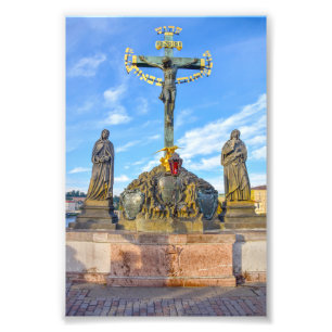 Kalvarieskulptur, Karlskloster, Prag Fototryck