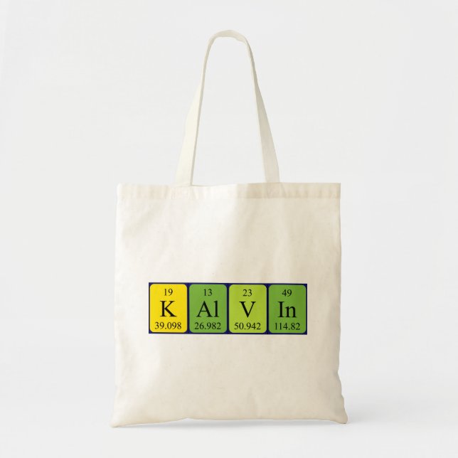 Kalvin Periote bord namn tote bag Tygkasse (Framsidan)