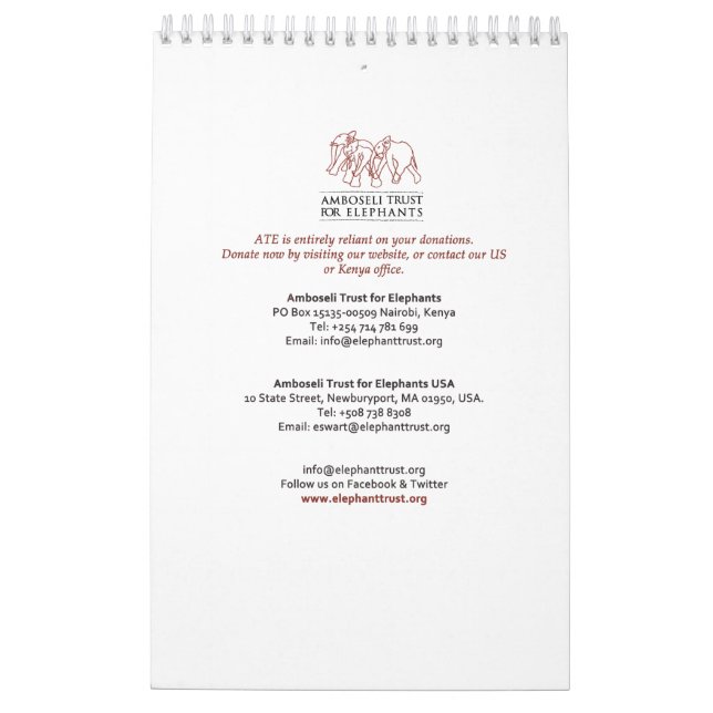 Kalvkalender Kalender (Baksida)