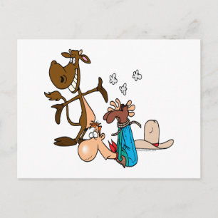 kalvrepning rodeo cowboy bokstavligen vykort