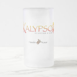 Kalypso färgrik logotyp med frostat ölglas