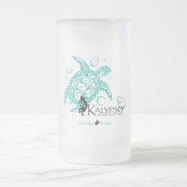 Kalypso havssköldpadda frostat ölglas