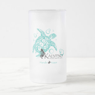 Kalypso havssköldpadda frostat ölglas