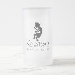 Kalypso Kane logotyp i svart Frostat Ölglas