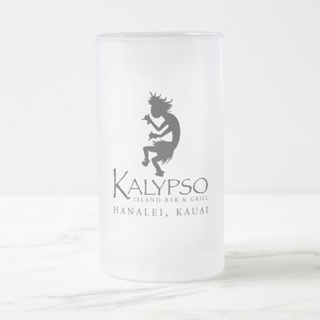 Kalypso Kane logotyp i svart Frostat Ölglas (Center)