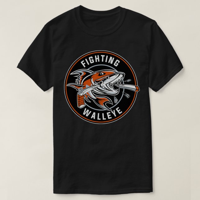 Kam River Fighting Walleye T Shirt (Design framsida)