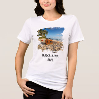 Kamaʻaina Oahu Ukelele på Hawaii-stranden T Shirt