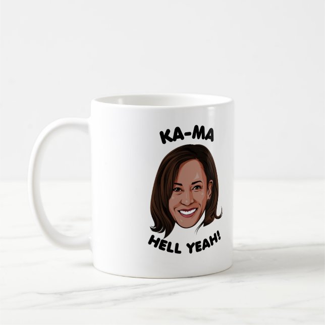 KAMA-HELL YEAH KAMALA HARRIS 2020 KAFFEMUGG (Vänster)