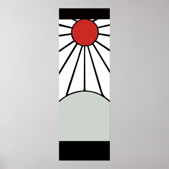 Kamado Tanjiros Hanafuda Earrings Vector Design Wh Poster (Framsidan)