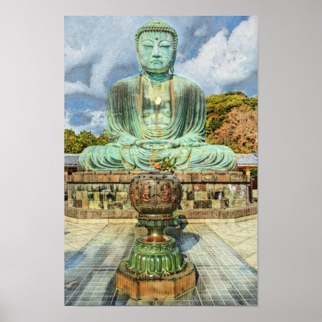 Kamakura Japans Underbara Buddha Poster (Framsidan)