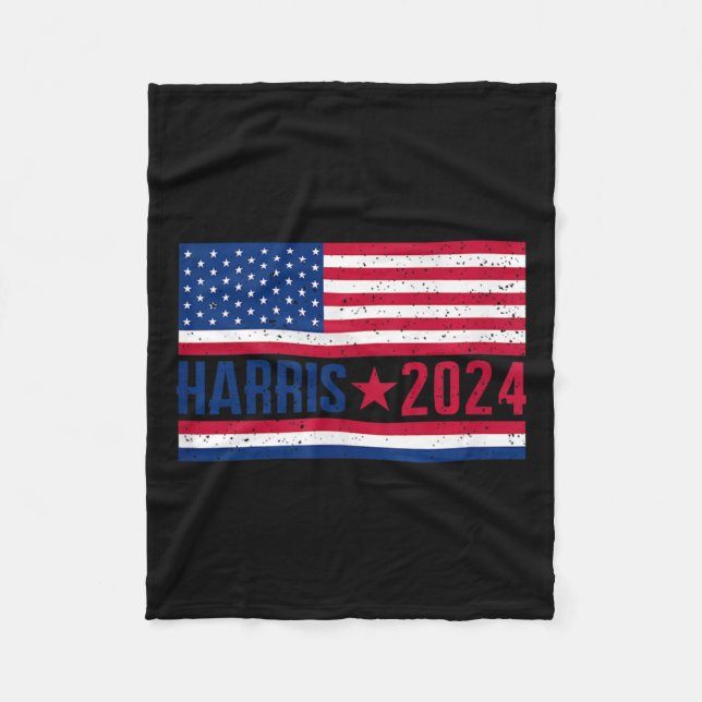 Kamala 2024 American Flagga Fleecefilt (Framsidan)