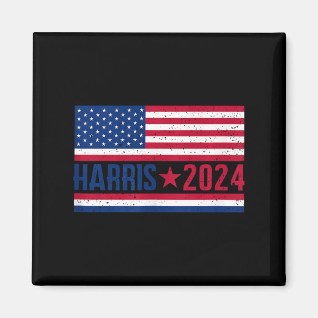 Kamala 2024 American Flagga Magnet (Framsidan)