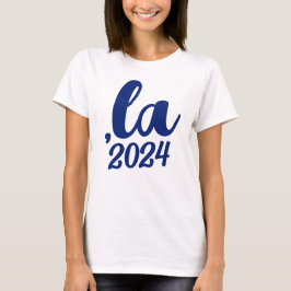 "Kamala 2024" blå text T Shirt