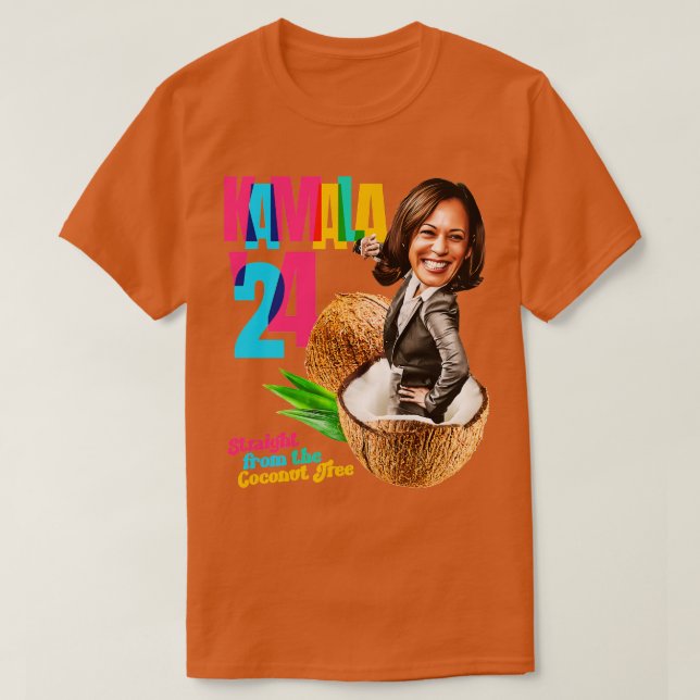 Kamala 2024 Coconut Träd T Shirt (Design framsida)