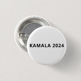 kamala 2024 enkel minimalistisk elegant svart vit knapp