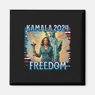 Kamala 2024 för president Kampanj Dam Liberty till Magnet