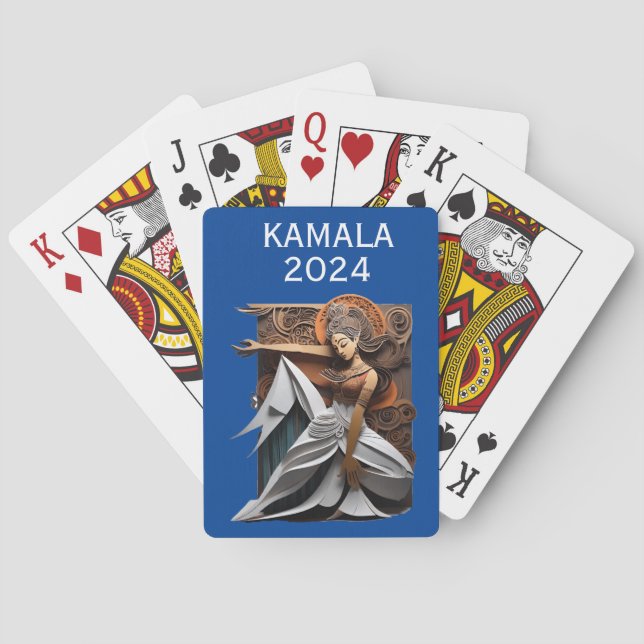 Kamala 2024 för president Thunder_Cove Casinokort (Baksidan)