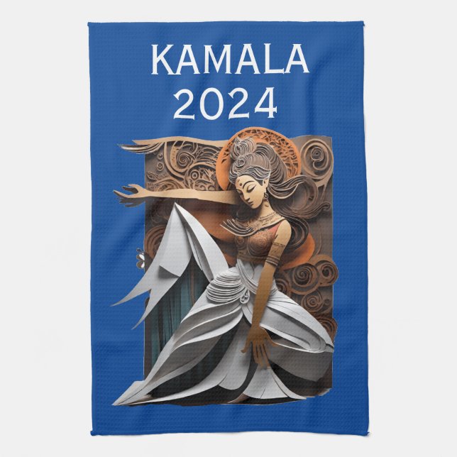 Kamala 2024 för president Thunder_Cove Kökshandduk (Vertikal)