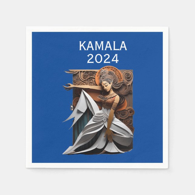 Kamala 2024 för president Thunder_Cove Pappersservett (Framsidan)