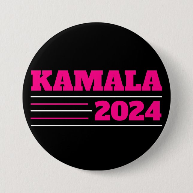 Kamala 2024 in Rosa and White Knapp (Framsida)