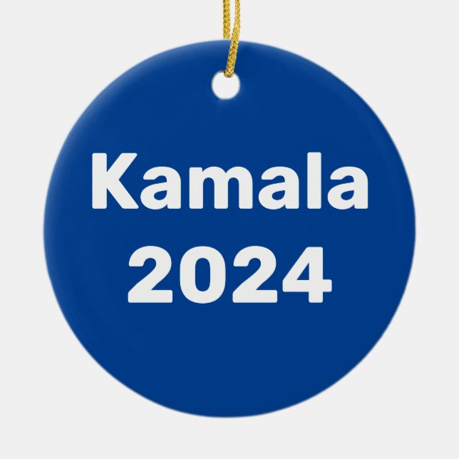 Kamala 2024 Presidentval Julgransprydnad Keramik (Framsidan)