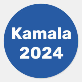 Kamala 2024 Presidentval Runt Klistermärke