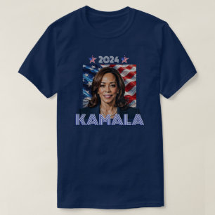 Kamala 2024 Röd, Vit och Blå T Shirt