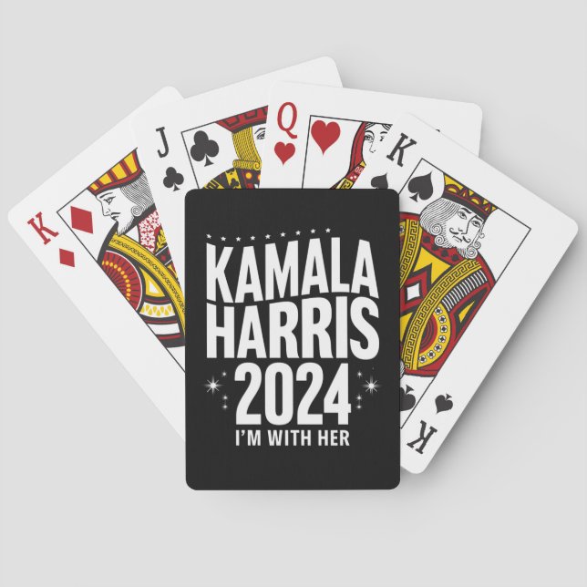 Kamala 2024-stöd med hennes kamala Harris Casinokort (Baksidan)