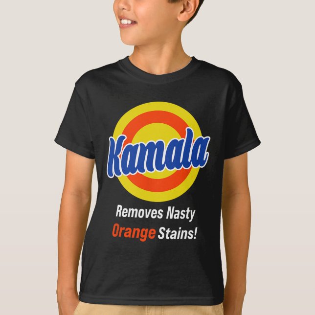 Kamala 2024 Tar bort Nasty Orange Stains Vote Harr T Shirt (Framsida)