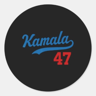Kamala 47 Baseball Stil Kamala Harris 2024 Preside Runt Klistermärke