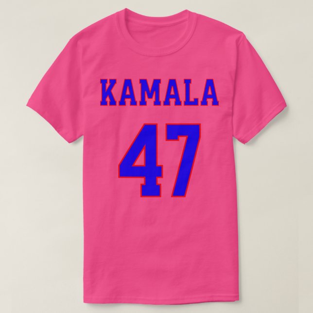 Kamala 47 Blue och Red T Shirt (Design framsida)