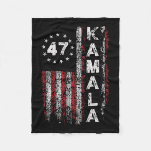 Kamala 47 Kamala47 President Usa America Flagga 20 Fleecefilt