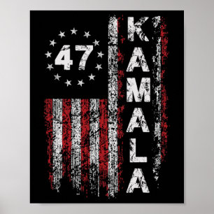 Kamala 47 Kamala47 President Usa America Flagga 20 Poster