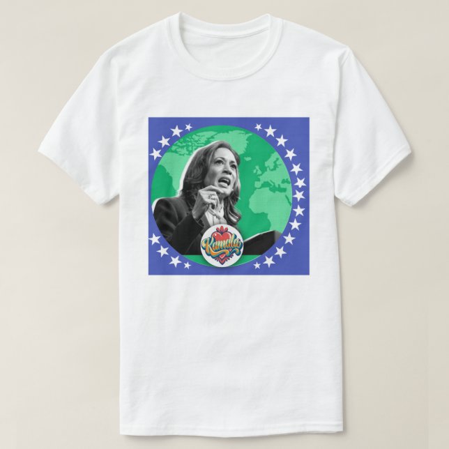 "Kamala: A Global Voice of Leader" T Shirt (Design framsida)