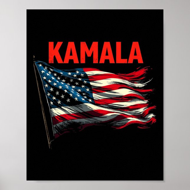 Kamala American Flagga Poster (Framsidan)