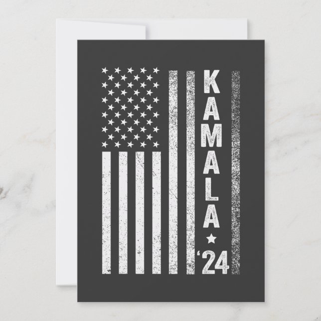 Kamala American Flagga President Valection USA Inbjudningar (Framsida)