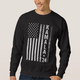 Kamala American Flagga President Valection USA Lång Ärmad Tröja
