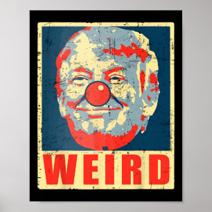 Kamala Anti Trump Clown Vintage Retro Trump Konsti Poster