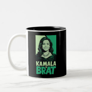 Kamala är Bråkig Rolig Sarksatisk Två-Tonad Mugg