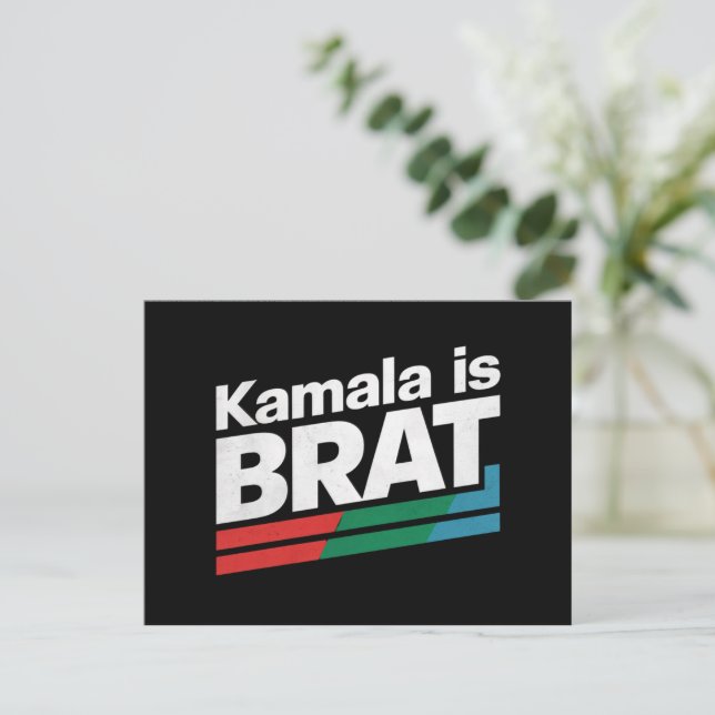 Kamala Är En Bråkstake Vykort (Stående Fram)