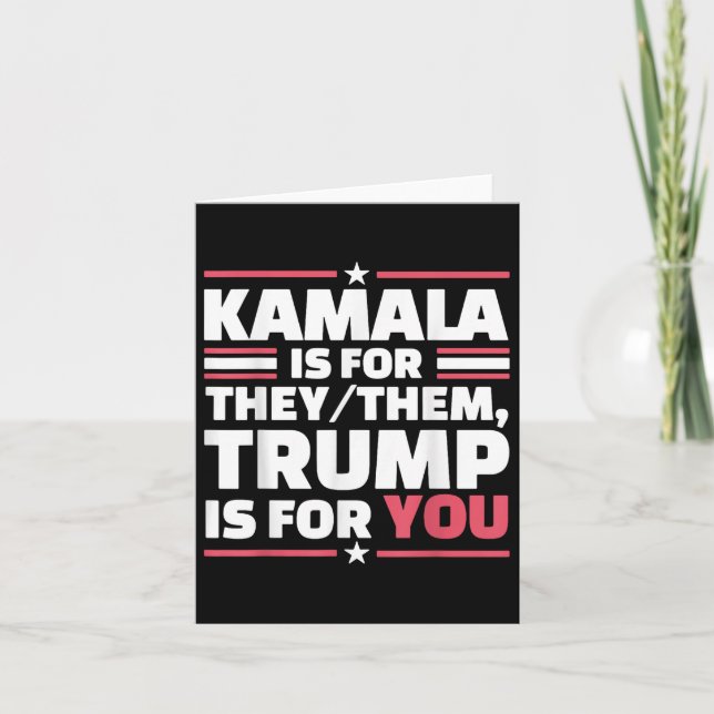 Kamala är för dem är för dig. kort (Framsida)