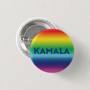 Kamala blue modern regnbåggradient lgbt gay pride knapp