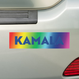 Kamala Blue typography gradient rainbow lgbt Bildekal