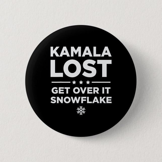 Kamala Borttappad, kör över det snöflummen - Trump Knapp (Framsida)
